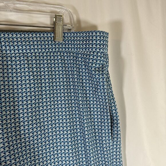 Bonobos Swim Trunks Men's Medium Blue Print Drawstring Pockets Lined Ocean - Picture 2 of 8